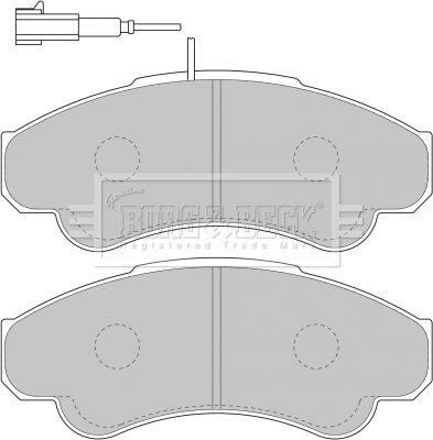 BORG & BECK Комплект тормозных колодок, дисковый тормоз BBP1779
